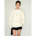 Fleece Zip Up Hooded Sweatshirt Cardigan 4