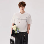 6202199998220,6202199998221,6202199998222,6202199998223, Floral Embroidered Graphic Crewneck T-Shirt