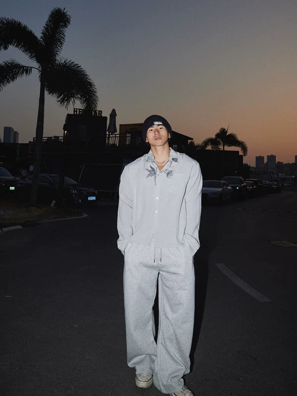 Floral Embroidered Long Sleeve Button-Up Shirt 2