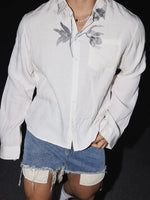 Floral Embroidered Long Sleeve Button-Up Shirt 3