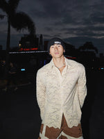 Floral Lace Long Sleeve Button-Up Shirt 3