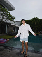 Floral Lace Long Sleeve Button-Up Shirt 4