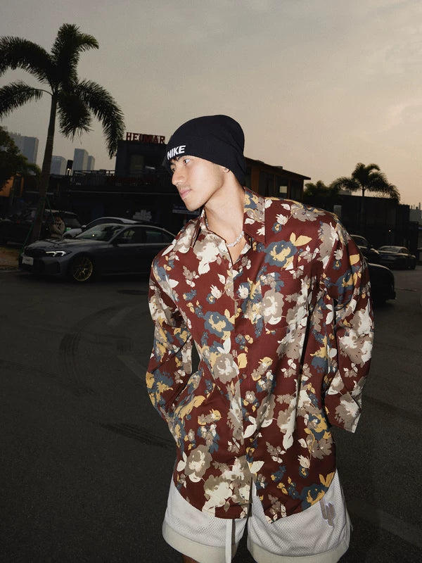 Floral Print Relaxed Fit Long Sleeve Shirt 5