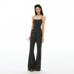 Foldover Waist Wide Leg Lounge Pants 4
