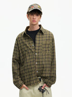 Gauze Plaid Long-Sleeve Casual Shirt 2