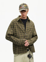 Gauze Plaid Long-Sleeve Casual Shirt 3