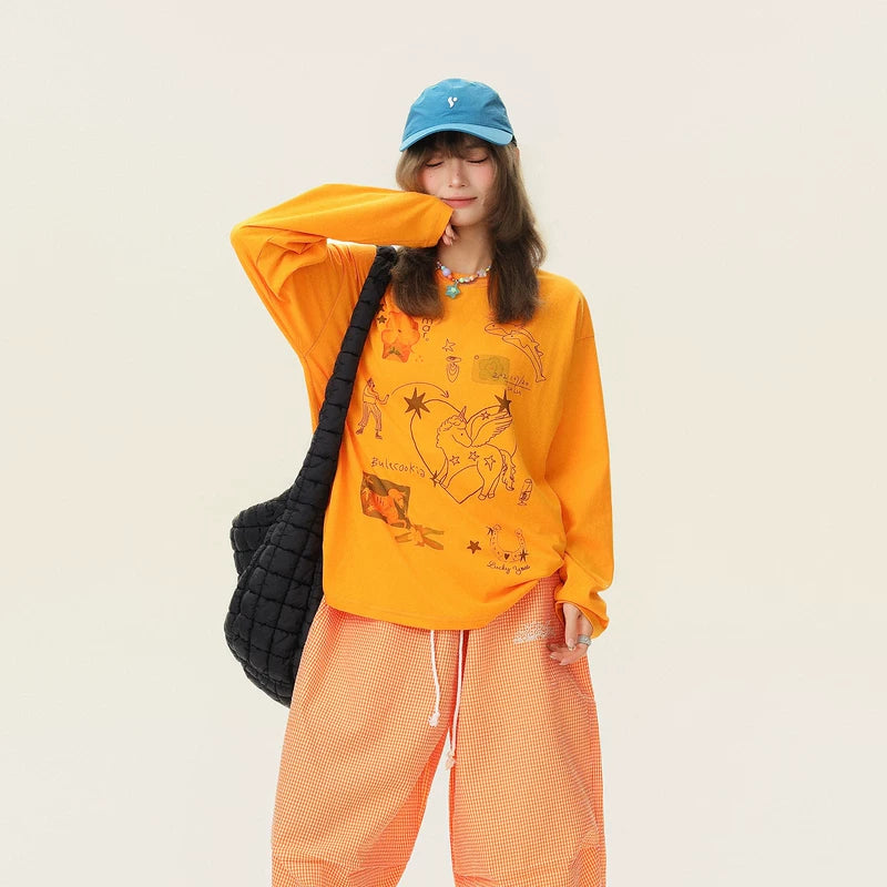 6184592134847,6184592134848,6184592134849, Graphic Long-Sleeve Turtleneck Top