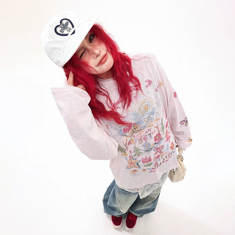 ,1627207:28323,6184589910026,1627207:28323,6184589910029,1627207:28323,6184589910028,1627207:28323,6184589910027,6184589910026,6184589910029,6184589910028,6184589910027, Graphic Print Long Sleeve Casual T-Shirt