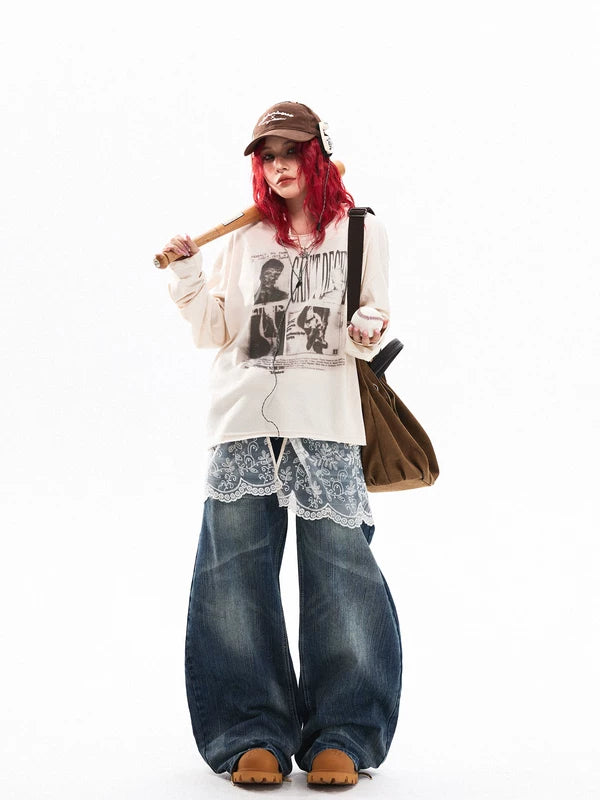 Graphic Print Long Sleeve Pullover Shirt 5