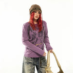 6194058498341,6194058498342,6194058498343, Graphic Print Long-Sleeve Turtleneck Top