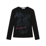 6194058498344,6194058498345,6194058498346, Graphic Print Long-Sleeve Turtleneck Top