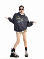 Graphic Print Oversized Hooded Sweatshirt 2