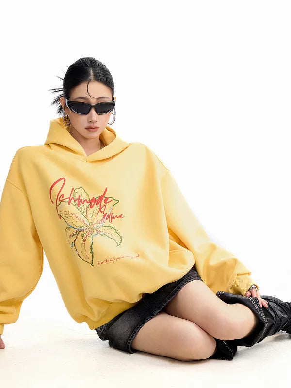 ,5869490964340,5869490964343,5869490964346,5869490964349, Graphic Print Oversized Hooded Sweatshirt
