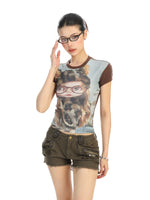 Graphic Print Slim Fit Short Sleeve T-Shirt 2