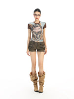 Graphic Print Slim Fit Short Sleeve T-Shirt 3