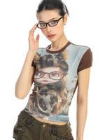 Graphic Print Slim Fit Short Sleeve T-Shirt 5