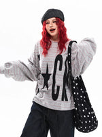 Graphic Star Letter Print Long-Sleeve T-Shirt 4
