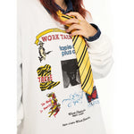 Graphic Waffle Knit Long Sleeve Pullover 4