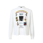 Graphic Waffle Knit Long Sleeve Pullover 5