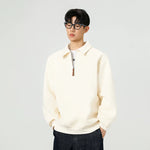 6020120977265,6020120977266,6020120977267,6020120977268,6020120977269, Half-Zip Polo Collar Sweatshirt