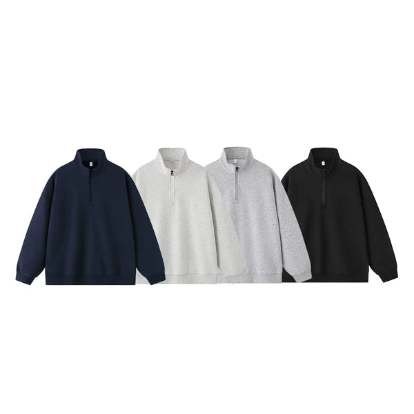 Half-Zip Stand Collar Pullover Sweatshirt 4
