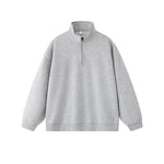 6180863215859,6180863215860,6180863215861,6180863215862,6180863215863,6180863215864, Half-Zip Stand Collar Pullover Sweatshirt