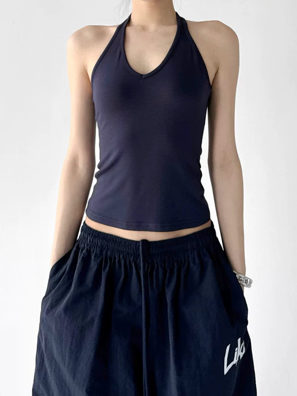 Halter Neck Slim Fit Tank Top 3