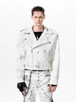 Hand-Painted Leather Motorcycle Jacket 2