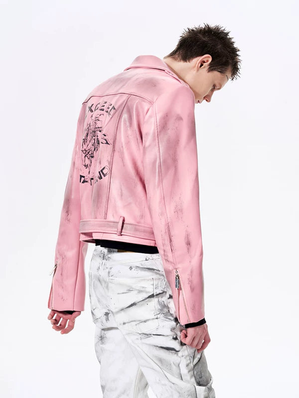 Hand-Painted Leather Motorcycle Jacket 3