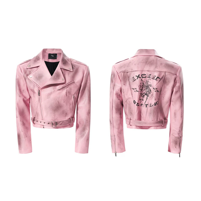 6026167256615,6026167256616,6026167256617,6026167256618, Hand-Painted Leather Motorcycle Jacket