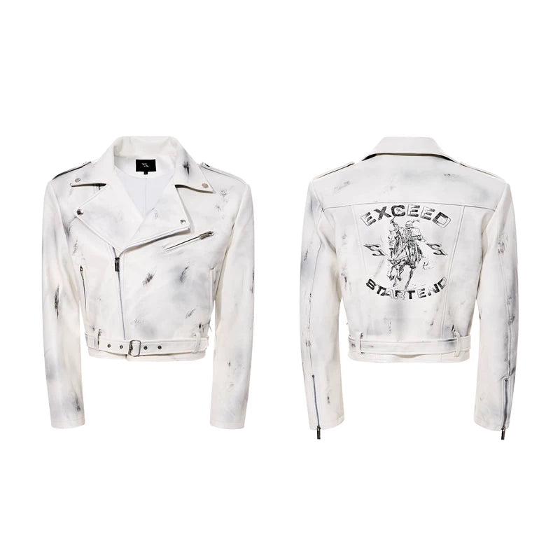 6026167256623,6026167256624,6026167256625,6026167256626, Hand-Painted Leather Motorcycle Jacket