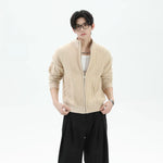 Heavyweight Anti-Pilling Stand Collar Knit Cardigan 2