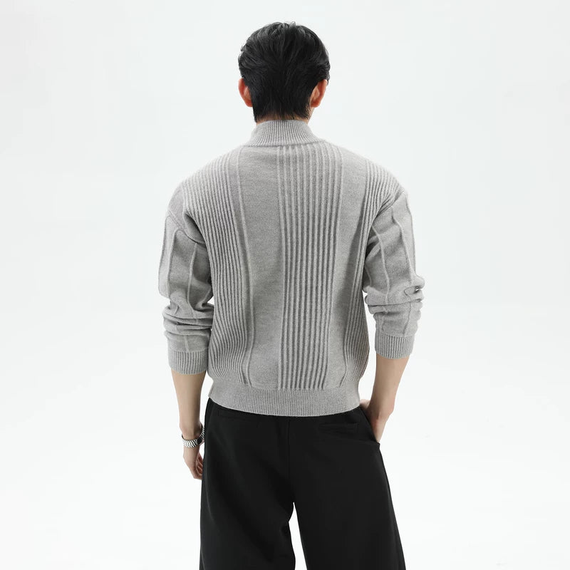 Heavyweight Anti-Pilling Stand Collar Knit Cardigan 3