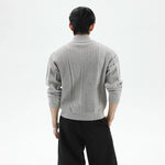 Heavyweight Anti-Pilling Stand Collar Knit Cardigan 3