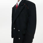 Heavyweight Double-Breasted Wool Long Trench Coat 5