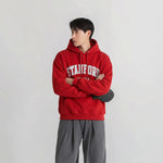 Heavyweight Embroidered Letter Hooded Sweatshirt 2