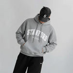Heavyweight Embroidered Letter Hooded Sweatshirt 5