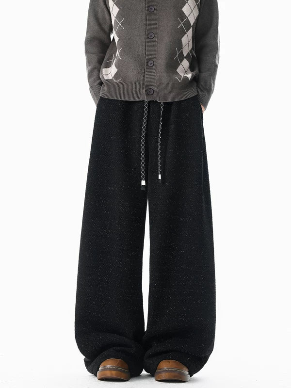 Heavyweight Fleece-Lined Wide-Leg Casual Pants 3