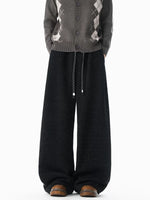 Heavyweight Fleece-Lined Wide-Leg Casual Pants 3