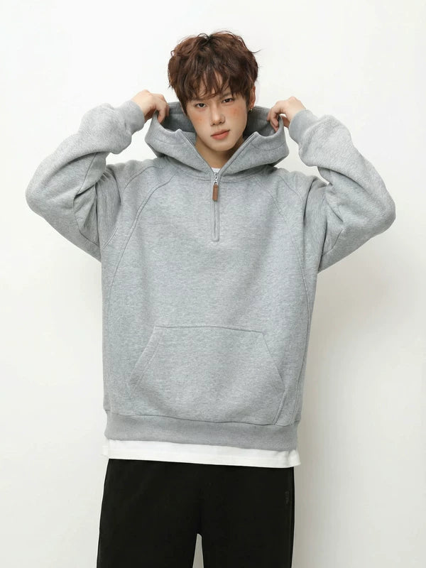 Heavyweight Half-Zip Hooded Pullover Sweatshirt 5