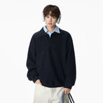 6192161807611,6192161807612,6192161807613,6192161807614,6192161807615, Heavyweight Long Sleeve Polo Pullover Shirt