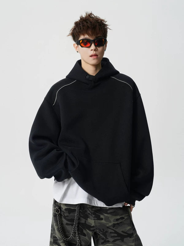 Heavyweight Loose Fit Pullover Hooded Sweatshirt 5