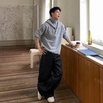 1627207:8461999,6175052314780,1627207:8461999,6175052314781,1627207:8461999,6175052314782,1627207:8461999,6175052314783,6175052314780,6175052314781,6175052314782,6175052314783, High-Neck Faux Two-Piece Hooded Sweater