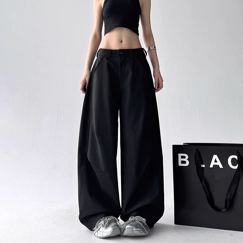 6032269576344,6032269576345,6032269576346,6032269576347,6032269576348,6032269576349,6032269576350,6032269576351, High Waist Curved Wide Leg Pants