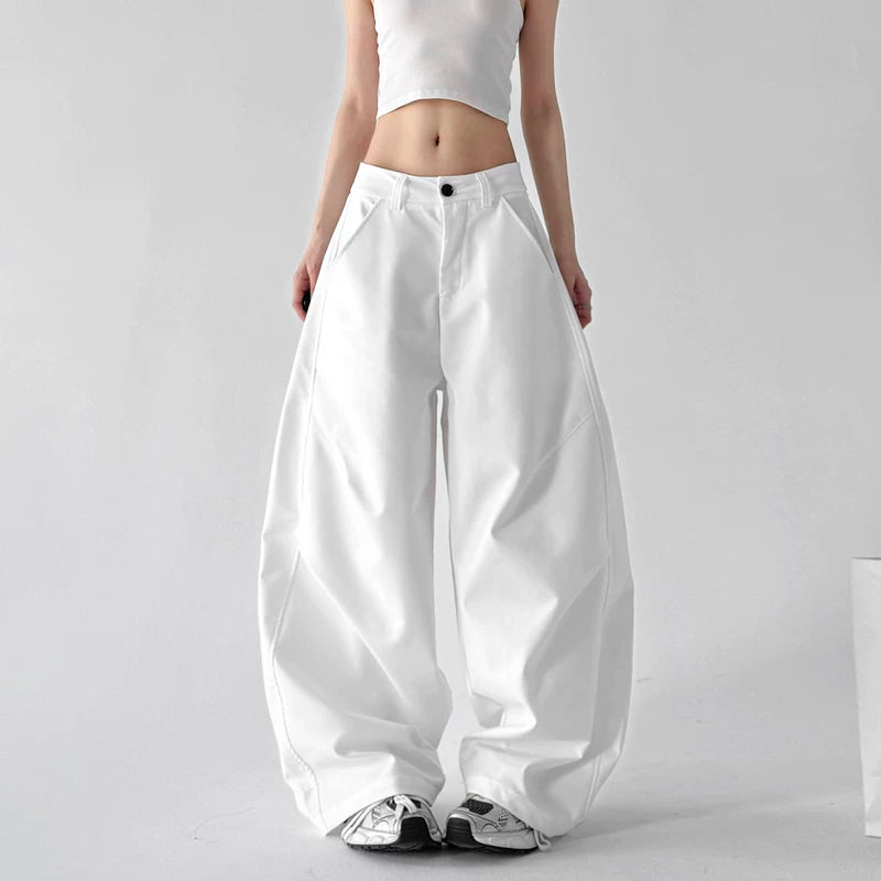 6032269576352,6032269576353,6032269576354,6032269576355,6032269576356,6032269576357,6032269576358,6032269576359, High Waist Curved Wide Leg Pants