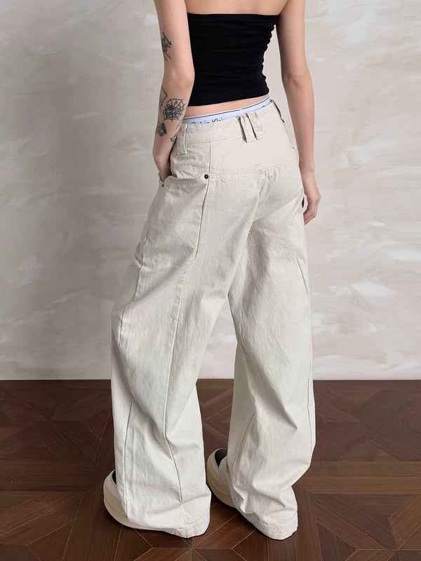 High Waist Wide Leg Cargo Pants 2
