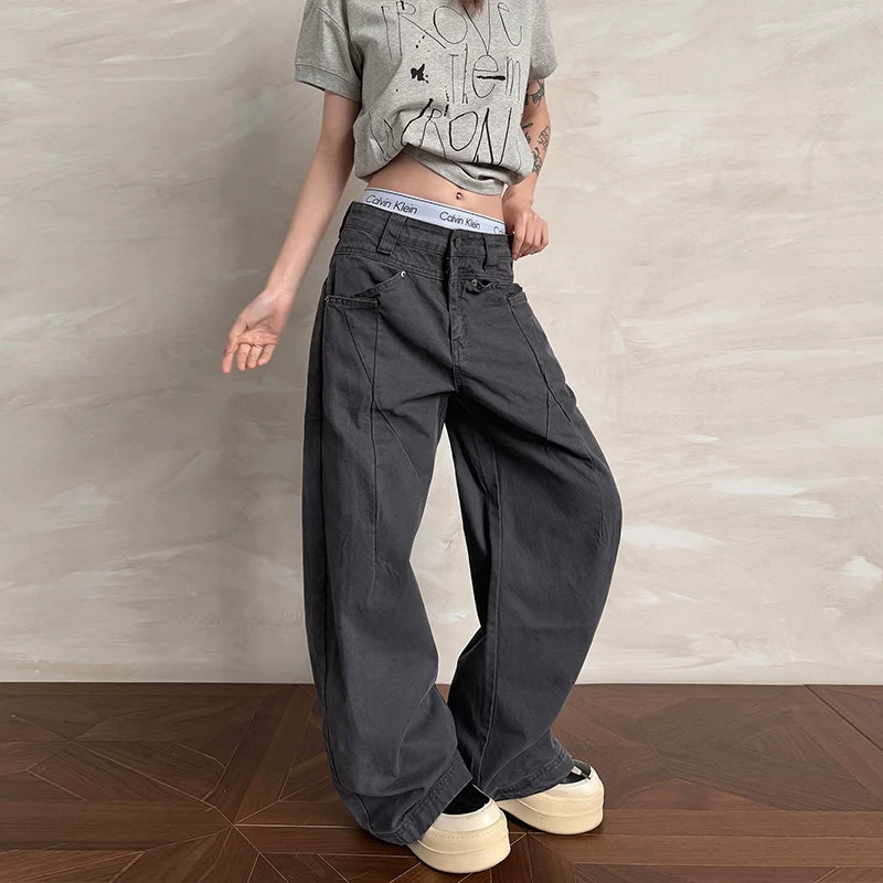 6205850287370,6205850287371,6205850287372,6205850287373,6205850287374, High Waist Wide Leg Cargo Pants