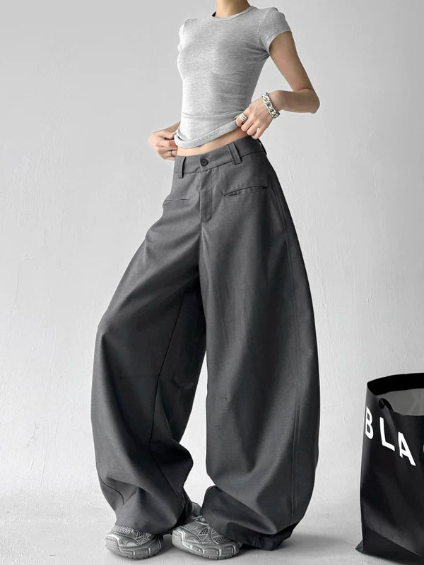 High Waist Wide Leg Casual Pants 2