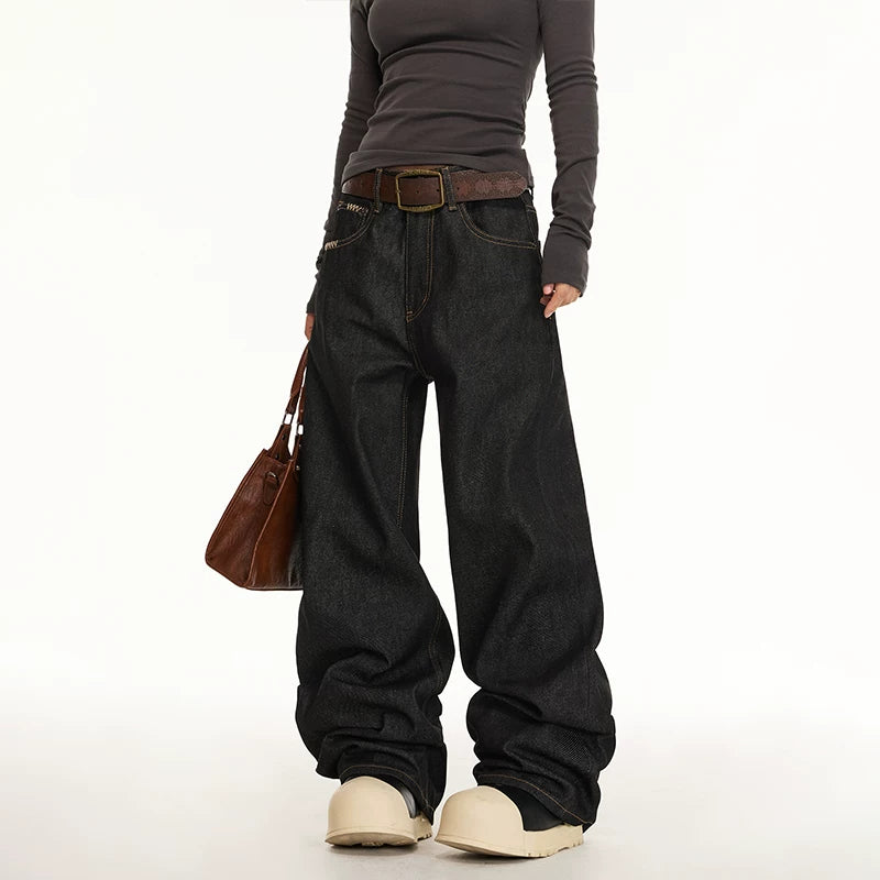 High Waist Wide Leg Denim Pants 2