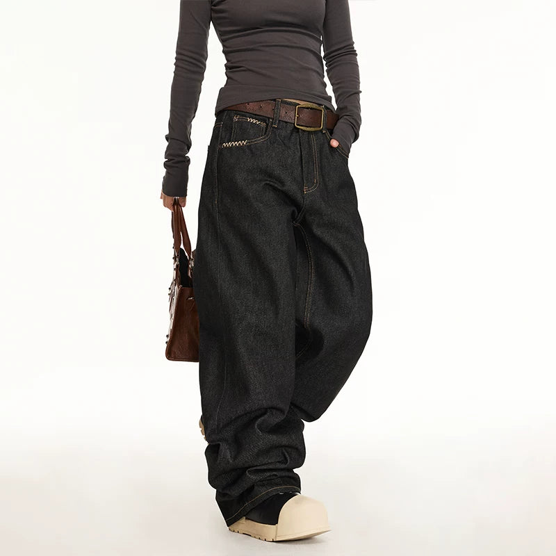 High Waist Wide Leg Denim Pants 3